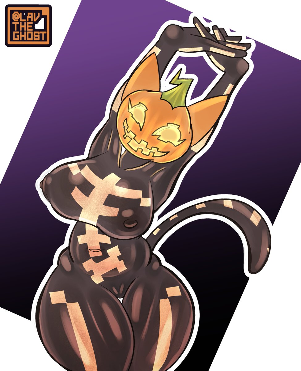 LavTheGhost's tweet photo. Something quick between commissions for halloween

#Fortnite #FortniteArt #FortniteFanArt #Fortnitemares #SpiceFortnite #furryartist #furrygirl #furry #furryfortnite #furryarwork #artistsontwitter #nsfw #r34 #rule34 #Fortnitemares2025  #pumpkincat #Pumpkingirl #Halloween https://t.co/opBaPvVpbm