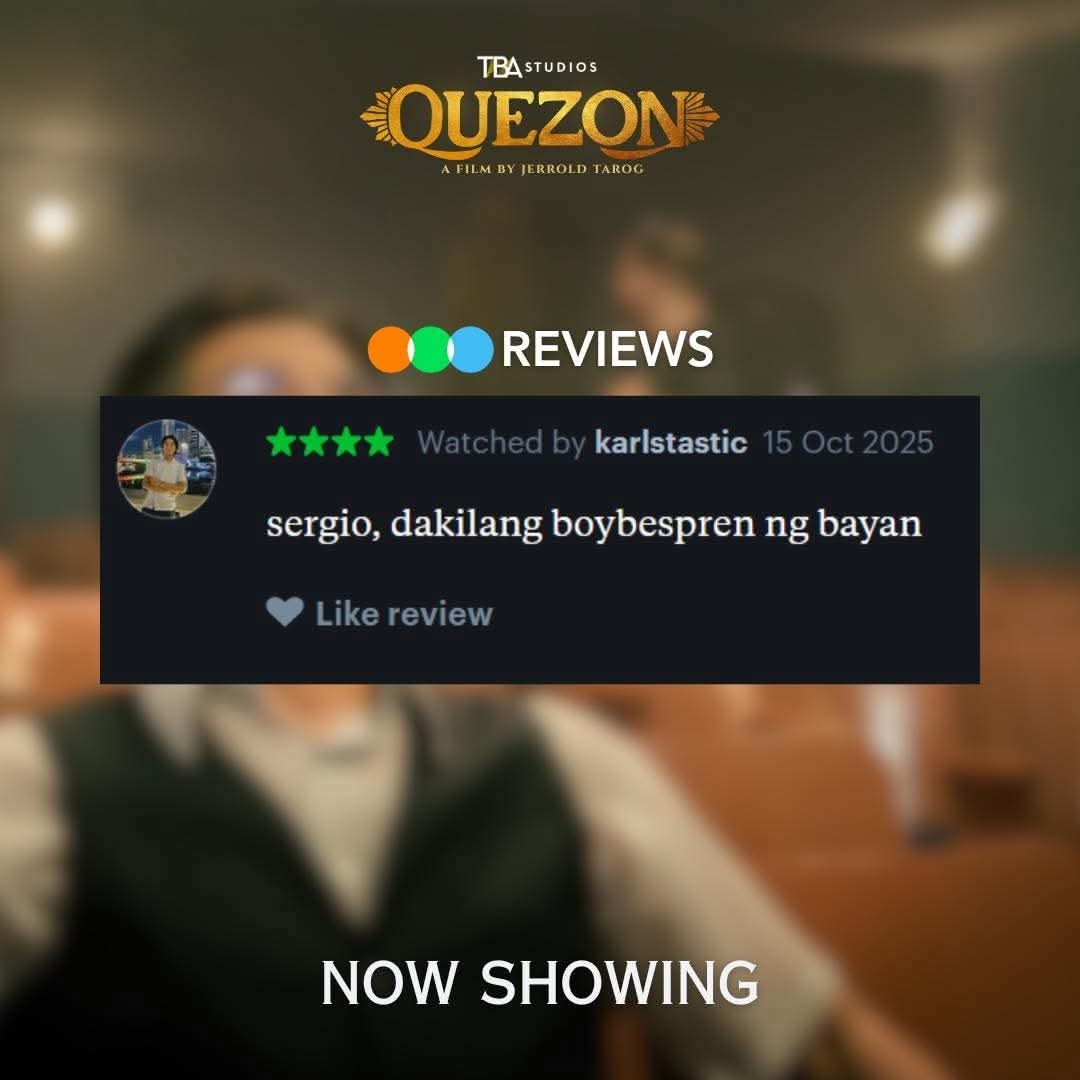 CityMallCinema_'s tweet photo. The Letterboxd community have spokenβ and honestlyβ¦ π€£
Quezon now on its THIRD WEEK and is showing WORLDWIDE! Watch in cinemas now! πΏπΏπΏ
#CityMallPH #CityMallCinema #QUEZON #TBAStudios #Letterboxd https://t.co/mFt4sH0QRt