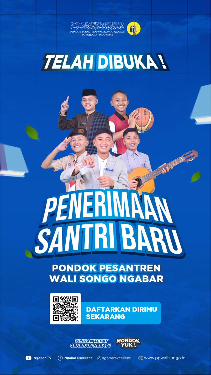 a_nashir's tweet photo. 📣 Saat yang dinanti telah tiba!

Telah dibuka !! Penerimaan Santri Baru Pondok Pesantren Wali Songo Ngabar Tahun Ajaran 2026/2027.

Kesempatan emas untuk menjadi bagian dari keluarga besar Pondok Ngabar segera dibuka!

#MondokYuk #AyoMondok https://t.co/3qqmfsXAXr