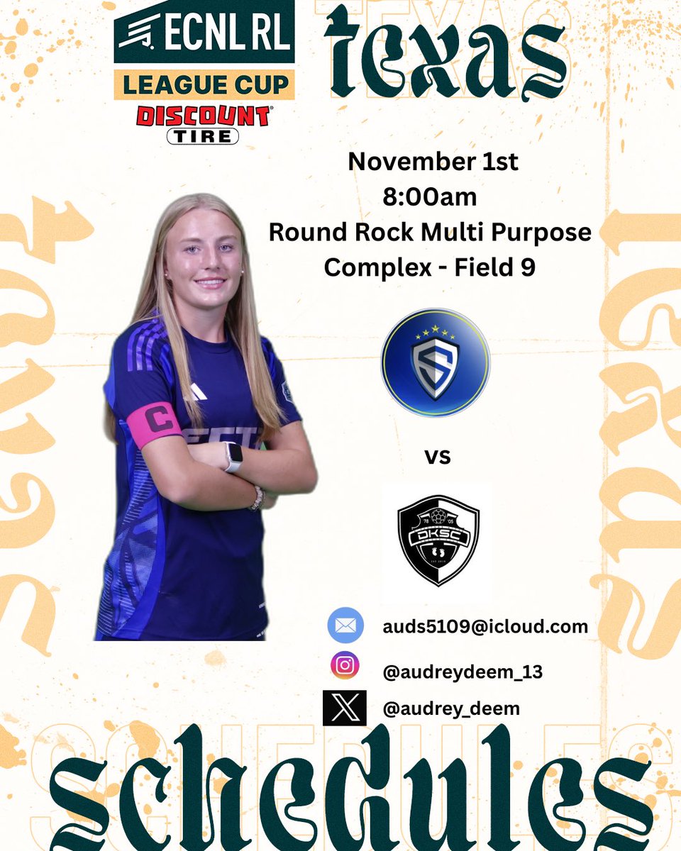audrey_deem's tweet photo. Ready to compete in the Texas Cup ECRL Finals tomorrow morning. It’s an early start but we’ll be ready. @NickSoutar @StingSoccerClub @Royal09g @ImCollegeSoccer @ImYouthSoccer https://t.co/AujdsMXRH2
