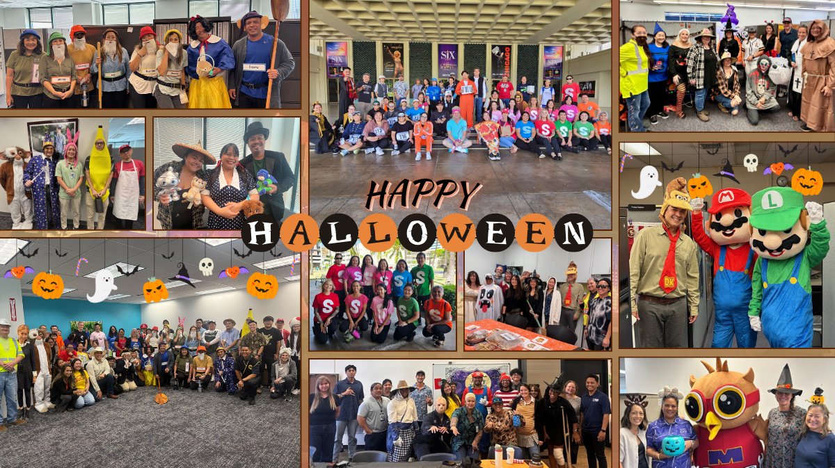 Happy Halloween from our Hawaiian Electric Ohana across our Oahu, Hawaii Island, and Maui County offices! Be sure to stay safe as you celebrate tonight – stay aware of your surroundings, walk safely while crossing streets, and carry glo-sticks or flashlights for visibility!