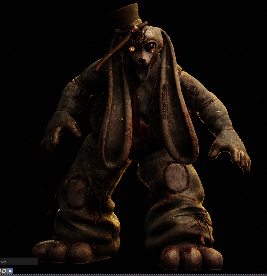 Mahmoujh_Venom's tweet image. Thumper's model is almost done 😈😈

#FNF #fnaf