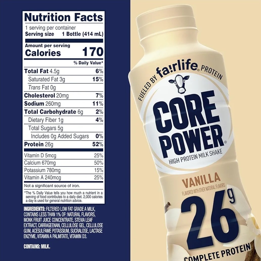 Bang for your Caloric Buck 
Protein Sources, Vol 5

Fairlife Protein Shakes 

Chocolate (White Bottle Costco)
150 calories
30 grams of protein

Chocolate or Vanilla:
Both available in:

170 cals / 26 grams of protein
230 cals / 42 grams of protein