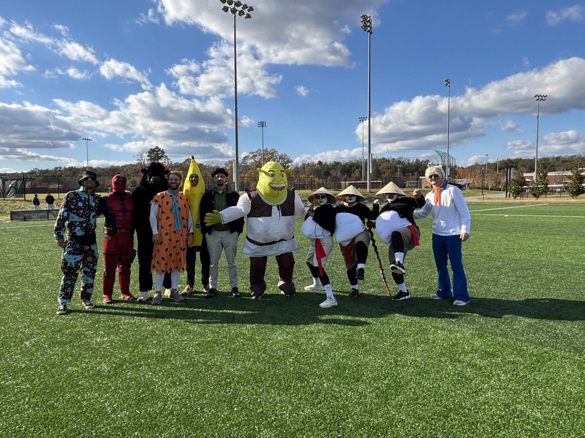 Happy Halloween from our Royal family. We played a little costume kickball today with the baseball team. I think the pandas took the 🏆😜