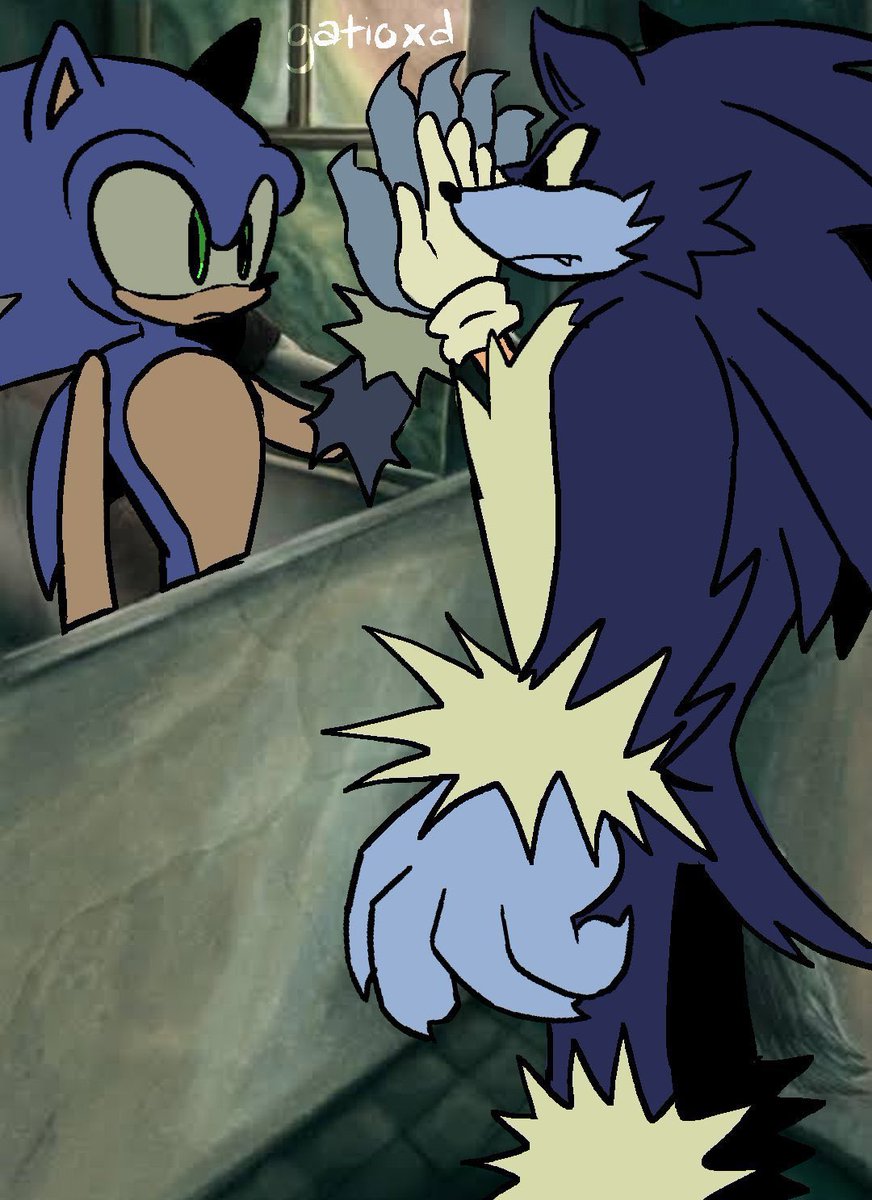 gatioxd20's tweet image. heres my obligatory werehog halloween art yayy