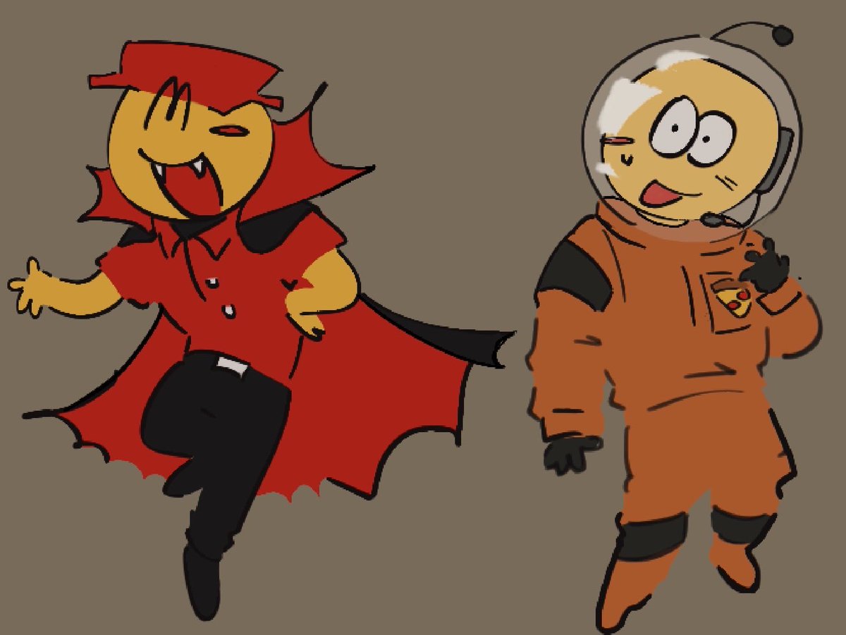 vvhippedcream's tweet photo. elliot in costume ( right is based on waapp’s server banner ) https://t.co/LpOKguGhxw