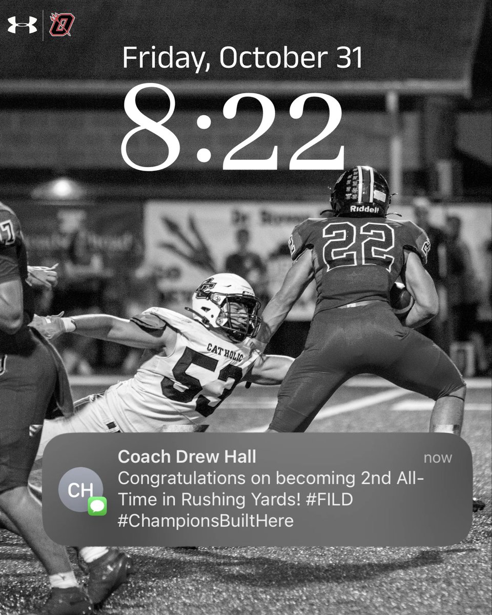 Congratulations Evan Hampton on becoming 2nd All-Time in rushing yards in OHS History! #𝘾𝙝𝙖𝙢𝙥𝙞𝙤𝙣𝙨𝘽𝙪𝙞𝙡𝙩𝙃𝙚𝙧𝙚