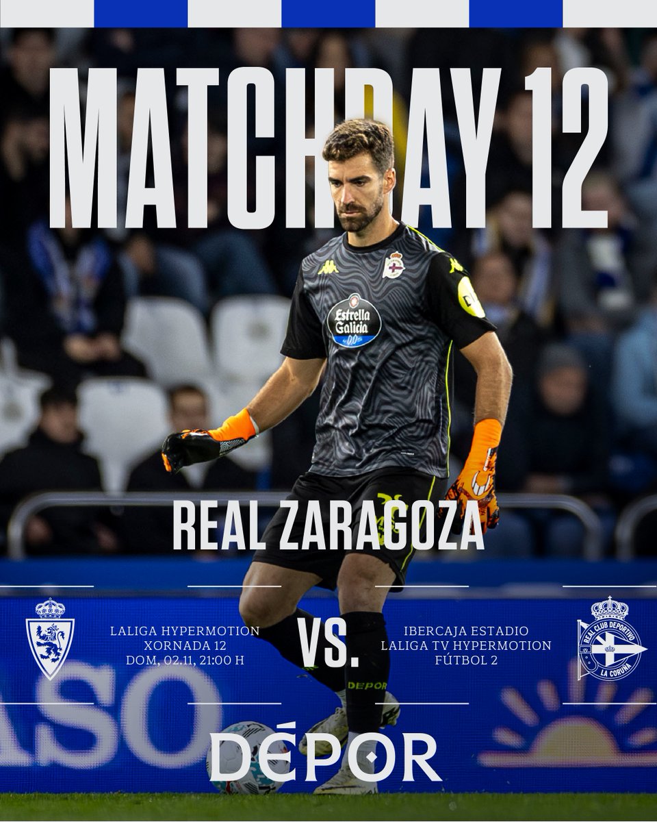 𝐌𝐚𝐭𝐜𝐡𝐝𝐚𝐲

⚽ Real Zaragoza - #Dépor
⌚ 21:00h.
📍 Ibercaja Estadio

#RealZaragozaDépor #LaLigaHypermotion