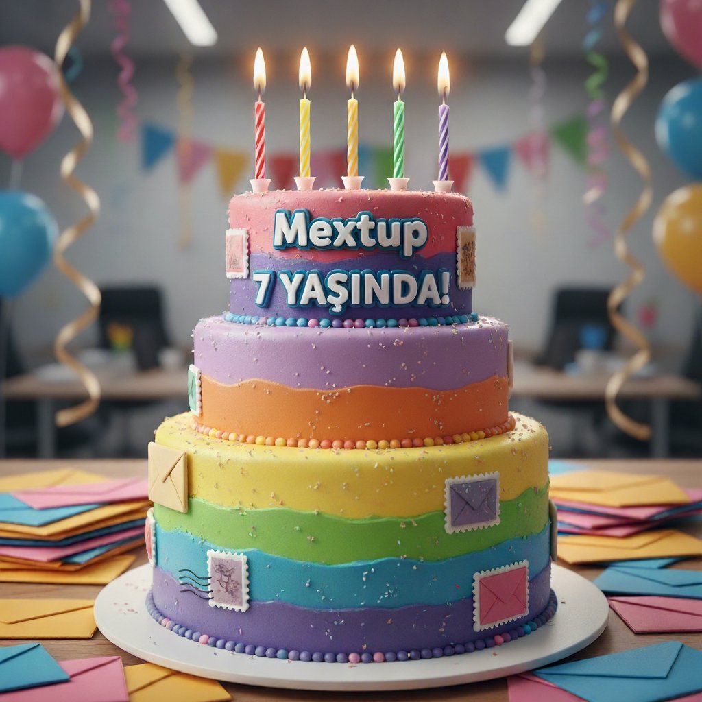 🎉 Bugün bizim için çok özel bir gün!

Mextup 7 yaşında! 💌

7 yıldır binlerce hikâyeyi, duyguyu ve anıyı yerine ulaştırmanın mutluluğunu yaşıyoruz.

Bu yolculukta bizimle olan herkese kocaman teşekkürler! ❤️💫

Hafta sonu boyunca geçerli %15 indirim kodumuz: MEXTUP7 🎁