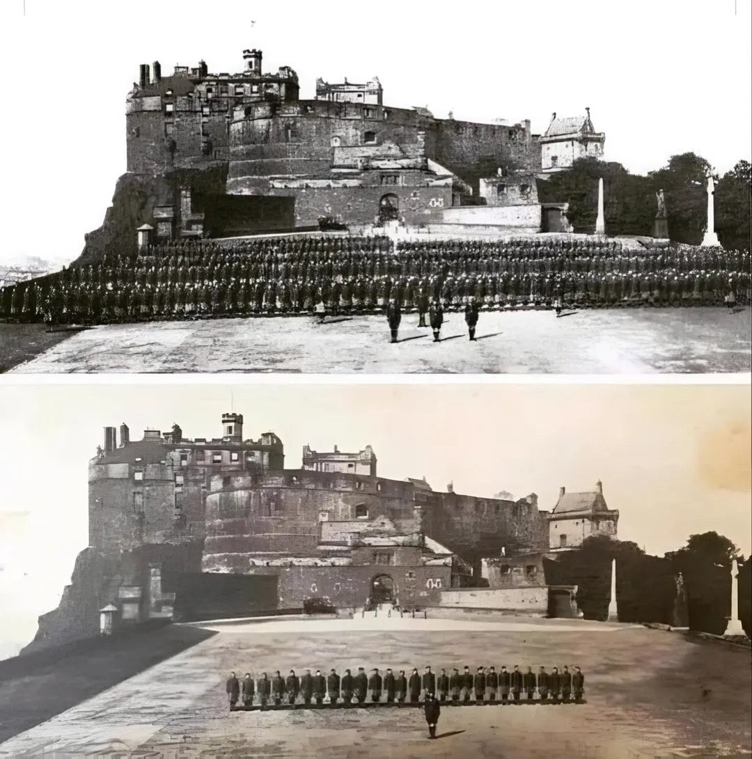 It’s that time of year again
The ‘Left’ are out either refusing to wear poppies or it’s the new white poppy campaign 

These pictures are the Argyll &amp; Southern Highlanders (Stirling Castle) in Aug 1914 and the few who returned in the Spring 1919 

Wear your red poppy people 😞