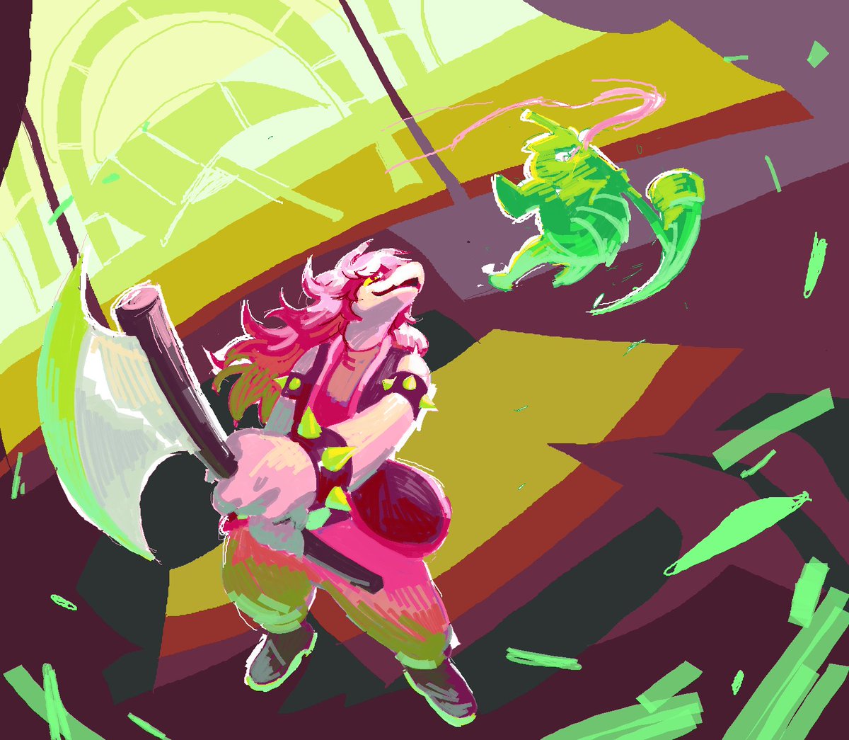 speargsun's tweet photo. Yo wait i just remembered i never posted this one here either, Susie and Gerson i drew in mspaint https://t.co/tdTnWyNVgn