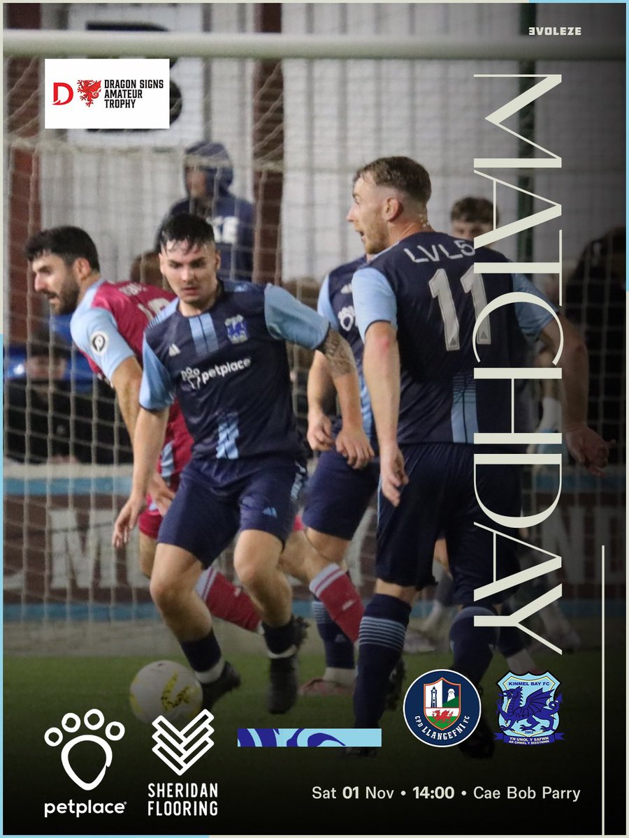 KinmelFc's tweet image. ⚽️ Kinmel Bay ⚽
🆚 @LlangefniTownFC 
📅 Today
⏰ 2pm Ko 
🏟 Cae Bob Parry Stadium 
🏆 Dragon Signs Amateur Trophy
👤 Simon Kalafusz
🎟️ £5 
📸 Becca

Thanks as always goes to our main sponsors 

Main Sponsors - @petplacesion from The @petplace_uk &amp;amp; Rich Blake from @lvl5gyms