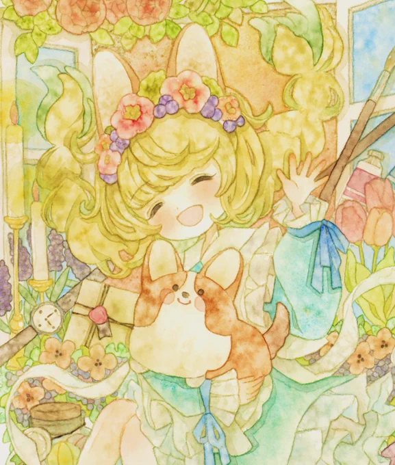 今日は犬の日。 私のイラストに出てくる犬は愛犬のコーギーがモデルになっています。 いつも幸せをありがとうこれからも君が幸せであるようなワンライフにしていくからね☆。.:*・゜ #いぬの日 #犬の日 #犬好きな人と繋がりたい