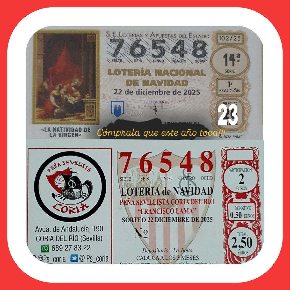 La tenéis disponible en nuestra peña (en la barra)  y los martes de 19:00-20:00 horas en la oficina de atención al socio. 
No te quedes sin ella!!!! 
Resérvala en nuestro WhatsApp 689 278 322