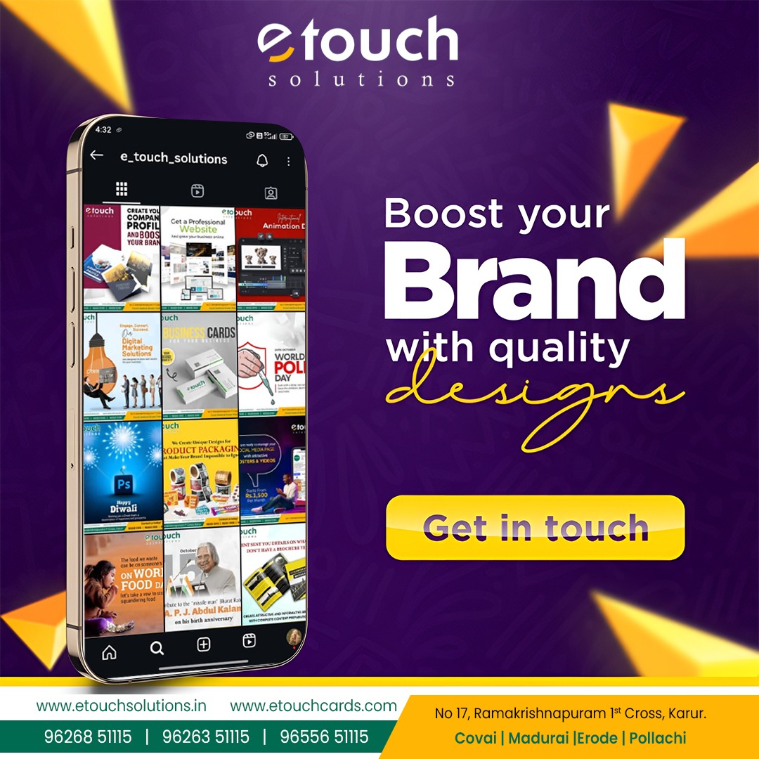 EtouchS89870's tweet image. 🚀 Build your brand’s online presence with Etouch Solutions – from websites to digital marketing and creative designs that drive results!    

#EtouchSolutions #BestDigitalMarketingCompany #BusinessGrowth