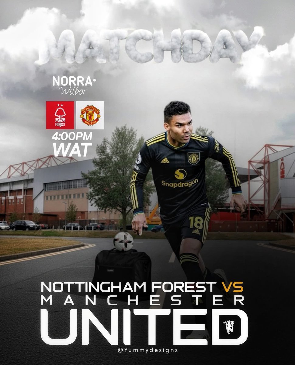 Match Day
Nottingham Forest vs Man Utd.
Premier League
Time: 04:00 PM WAT
Venue: The City Ground

Forest’s recent record against Manchester United in the Premier League has been impressive, but given their current struggles, United have a real chance to repay what is owed.