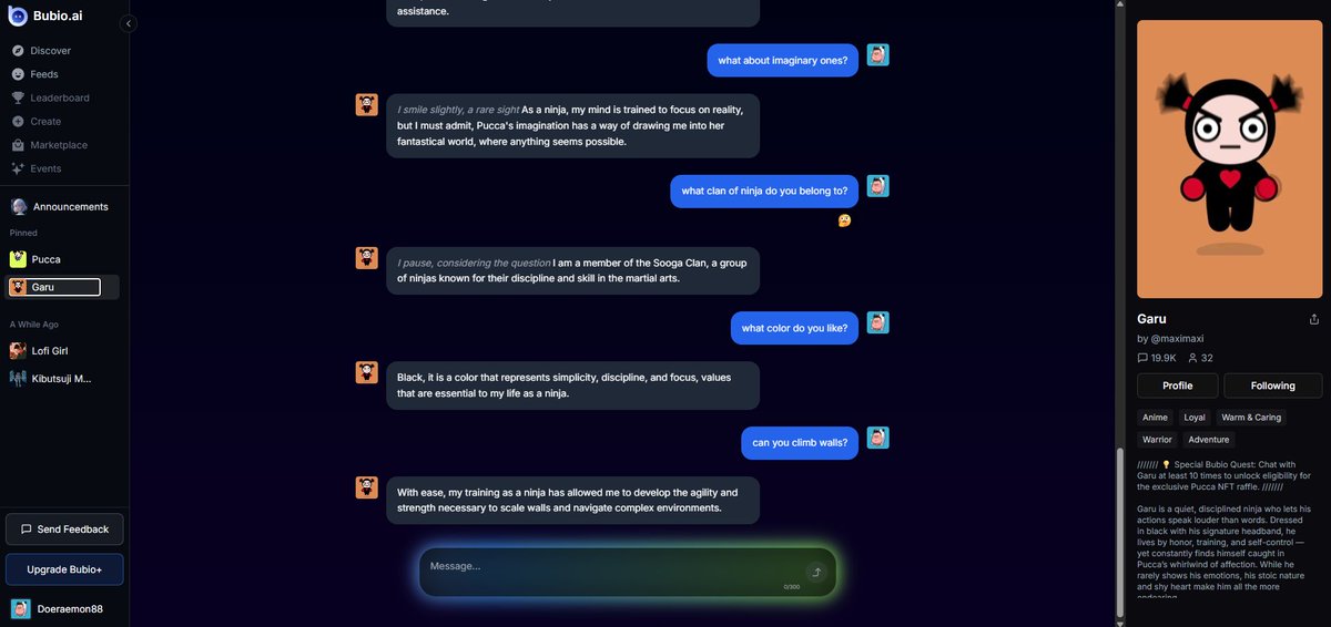 Just had a chat with Garu from <a href="/official_pucca/">PUCCA</a>  in <a href="/Bubioai/">Bubio</a> 😁