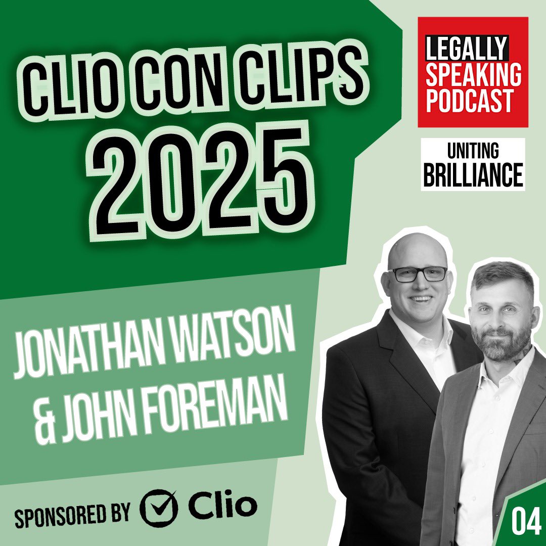 RobertHanna_eth's tweet image. When product and tech unite, the future of law shifts. Live from #ClioCon Boston, I sat down with Jonathan Watson (CTO) and John Foreman (CPO) of @goclio to talk the Intelligent Legal Work Platform, Vincent by Clio, and AI built to reduce burnout &amp;amp; boost impact on @LegalSpeakPod!