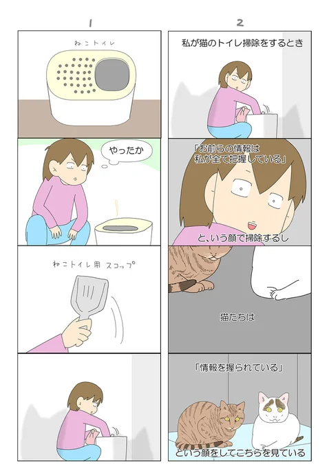 猫トイレを制する者。
猫たちが最終的に私を頼るのは、これが影響していると思っている。 
