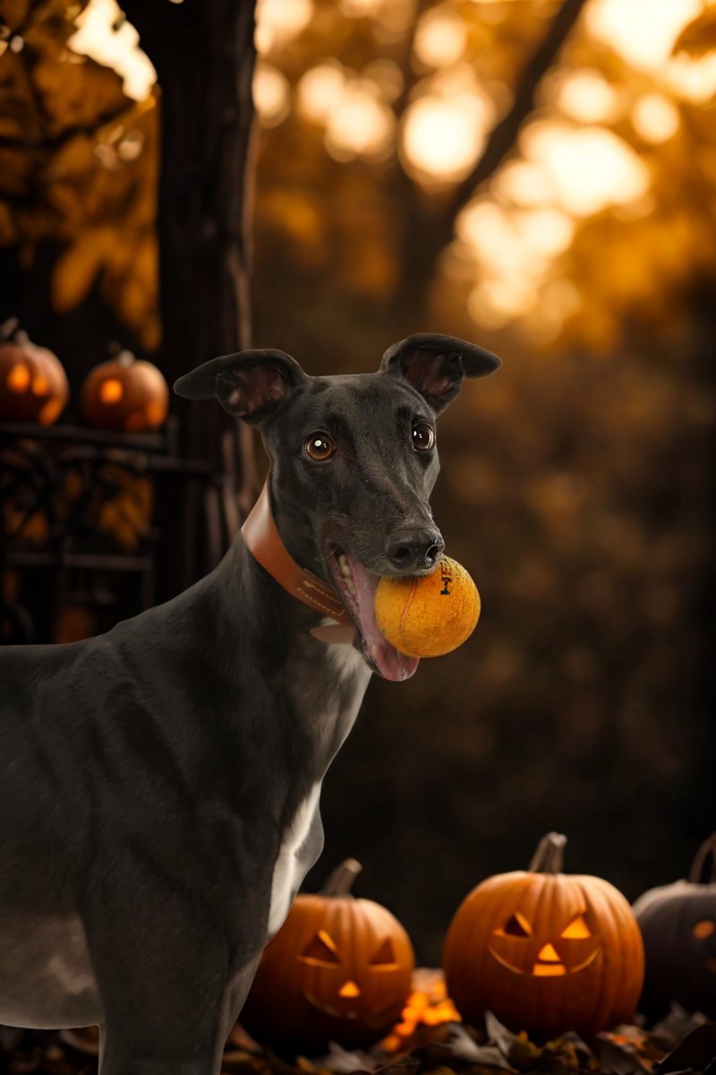 DT_MANCHESTER's tweet photo. Princess on the 31st October👻🎃 vs 1st November🎄🎅

#DogsTrustManchester#DogsTrust#Halloween#Christmas#Greyhound https://t.co/Siv4zvFFVU