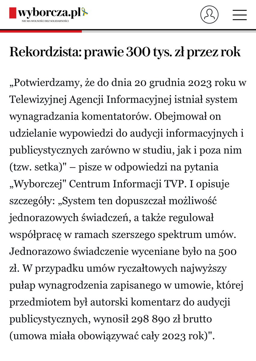 Dlaczego <a href="/tvp_info/">tvp.info 🇵🇱</a> nie ujawnia imiennej listy wypłat dla apologetów PiS, udających niezależnych dziennikarzy? Bo jednym komentatorom płaciła, a innym nie.