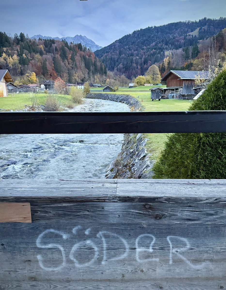 Суровые баварские граффити.