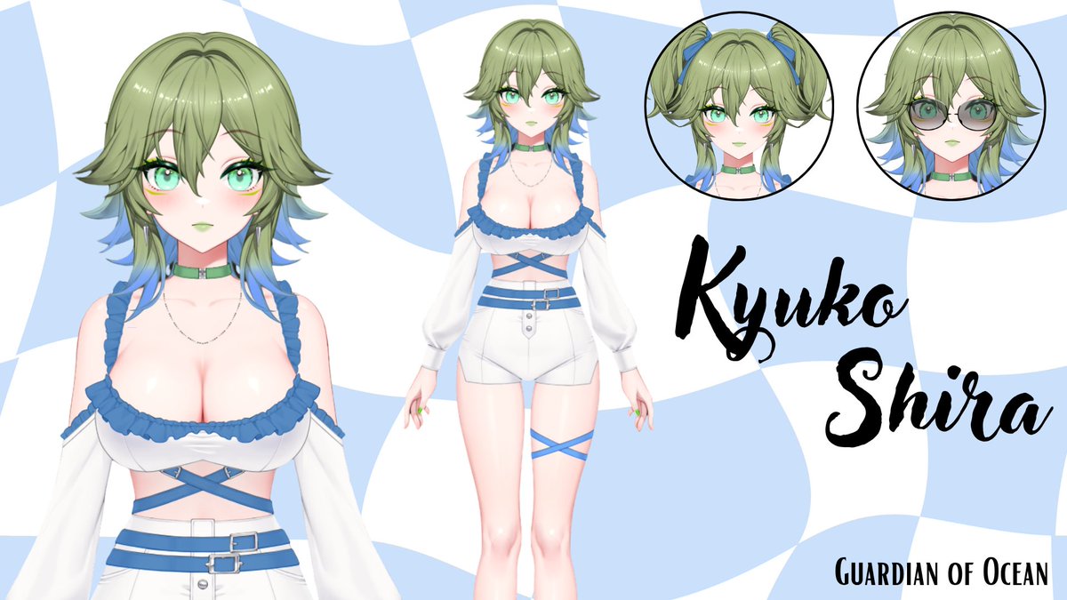 KyukoShira's tweet image. Official 2.5 Model Character Sheet 💚

I am a Guardian of Oceans, it was nice to meet you.
Please never cross the ocean without my permission. I also love spending my free time playing games. And, I love singing as well. 

#VTuberUprising #VtuberEN #VtuberSheet #Twitch…