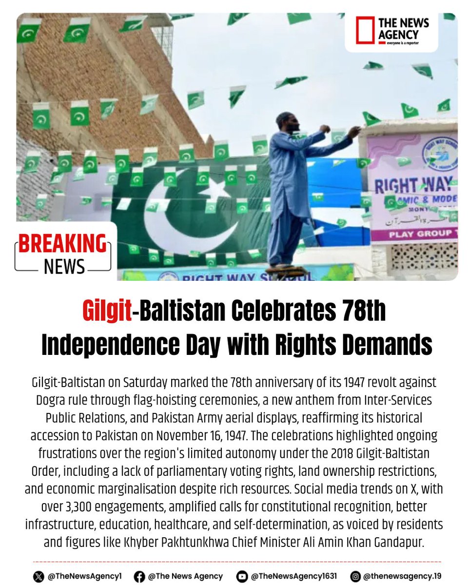 TheNewsAgency1's tweet image. Gilgit #gilgit #Baltistan #independenceday2025 @GBTourism_ @gb_visit