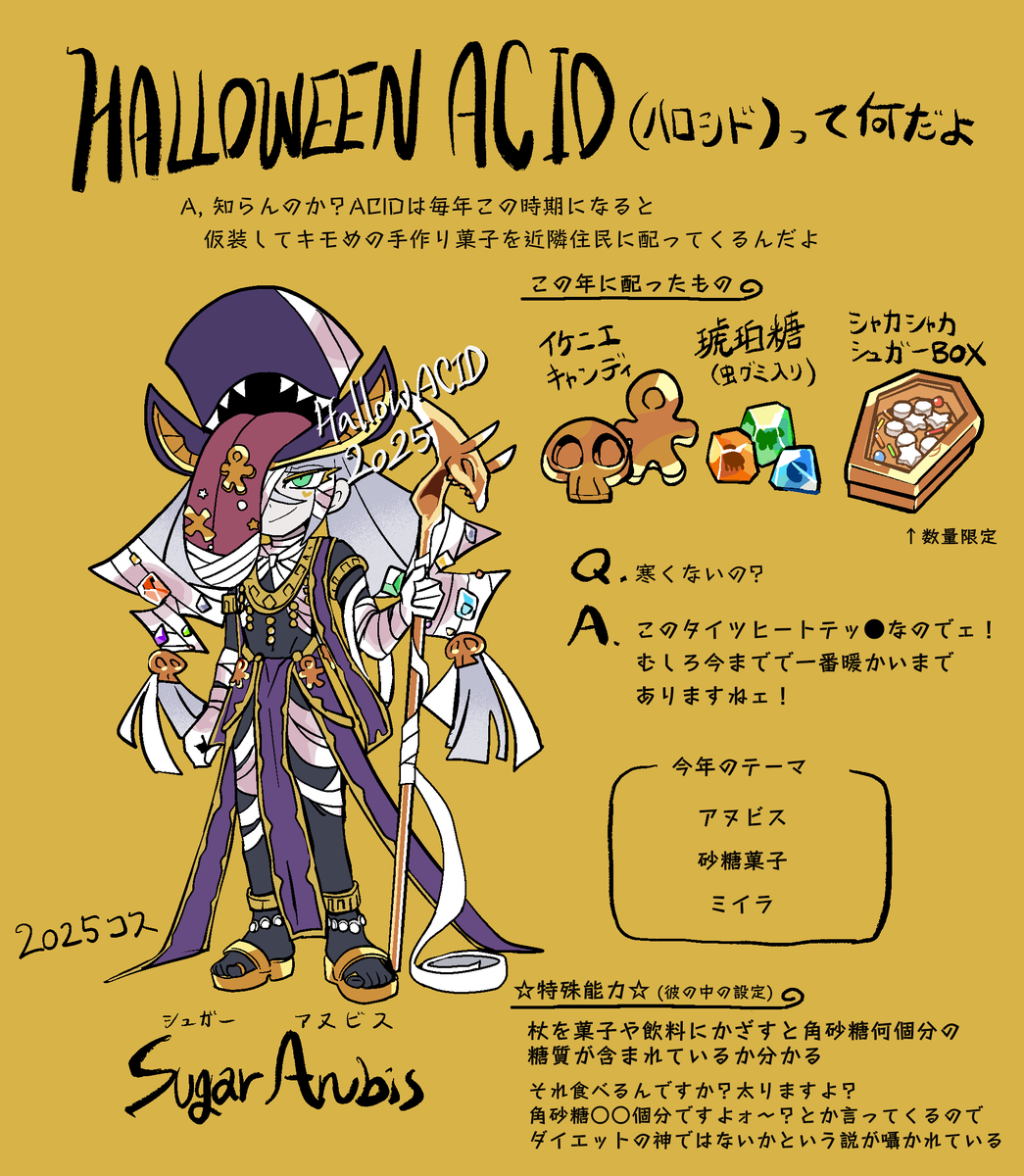23rovelt's tweet photo. 今年の設定でした🍬
(アソウギさんの設定画は @mochicollagen さん作) https://t.co/sNYHSm0RTG