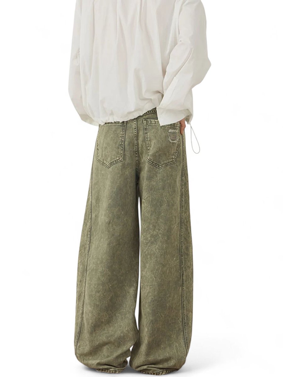 NoStylishWear's tweet photo. These pants say, "I'm too cool for basic jeans." Wide legs, distressed vibes, and just $99.99 for that effortlessly chill look. Who knew pants could have such attitude? 😎🕶️ #NoStylish https://t.co/JkTP0VTzya https://t.co/W9RNkZNMeC