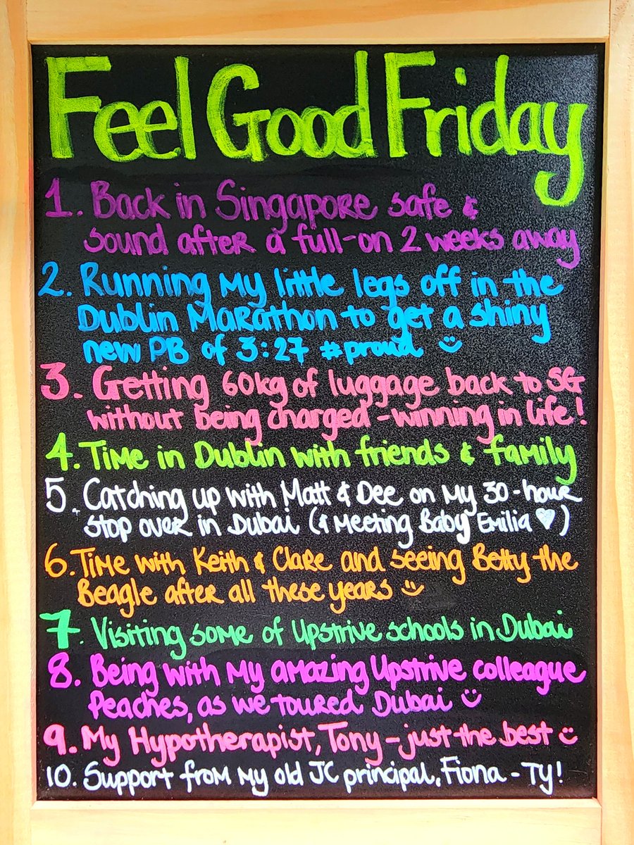 From an incredible <a href="/dublinmarathon/">Irish Life Dublin Marathon</a> and time with great #friends, to time at home and time with our partner schools in Dubai, there's so much to feel #grateful for right now! What's making your own #FeelGoodFridaylist?
#practicegratitude #Upstrive #itsthelittlethings #Ireland