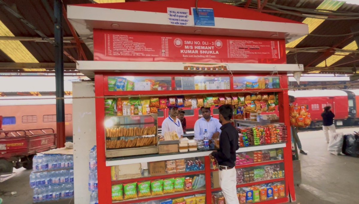 peterclip7511's tweet image. Old delhi railway station 
Overcharging on food items
Railneer sale at 20rs
Dew sale at 50rs  #railway #irctc