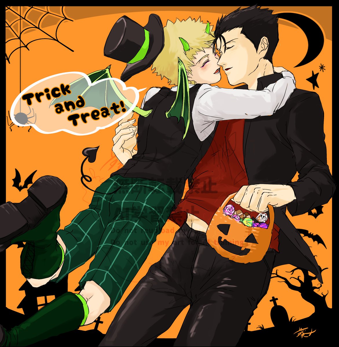 htaokake's tweet photo. #島テルワンドロワンライ
お題「ハロウィン」
最長になっちゃった4時間です
ワンドロとは…🤔
1ヶ月間お疲れ様でした！毎週とっても楽しかったです！ https://t.co/4lcM8LuT4i