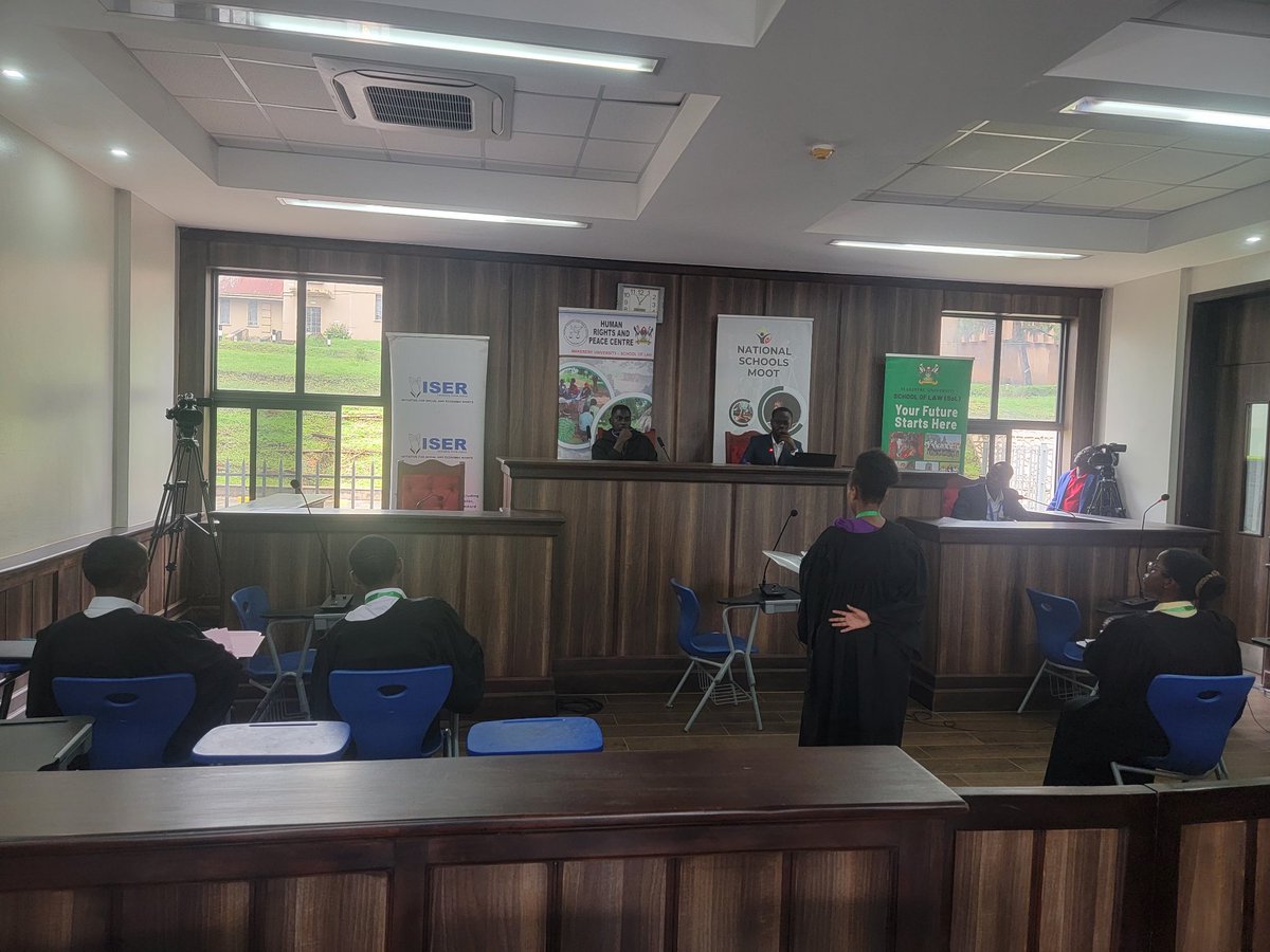 The First Uganda National Schools Moot Court Competition is underway! Bright young minds are debating how technology is reshaping the right to education in a rapidly changing digital world.

<a href="/bkabumba/">Dr Busingye Kabumba</a> <a href="/huripec/">MakHURIPEC</a> <a href="/MakerereLaw/">Makerere Law School</a> <a href="/chapterfourug/">Chapter Four Uganda</a> <a href="/ug_lawsociety/">Uganda Law Society</a> <a href="/Lex_Amica/">Lex Amica</a>
<a href="/MakRuleofLaw/">Rule of Law Club Makerere University</a>