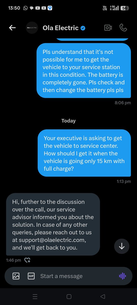 SunuSays's tweet photo. @OlaElectric This is the solution provided by @OlaElectric that drag your vehicle if it is not giving backup of more than 15 km to their service center. #incredible #OlaElectric #fraud @bhash https://t.co/3Epw83c0G9