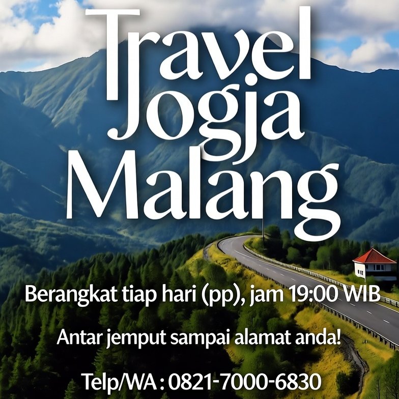 qtiket's tweet photo. Travel Jogja Malang
Berangkat tiap hari (pp), jam 19:00 WIB
Antar jemput sampai alamat anda!
Telp/WA : 0821-7000-6830
https://t.co/mole0zIVYm

#traveljogjamalang #Travel #Jogja #malang #Yogyakarta https://t.co/Lbaq8ntFp9