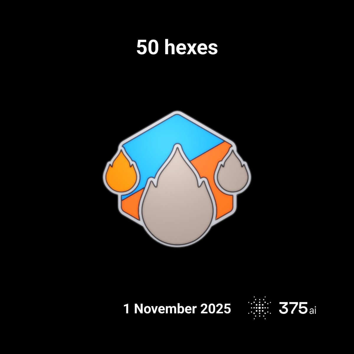 alt_rated's tweet image. I’ve just covered 50 hexes on #375go Mainnet! #discovergo @375ai_