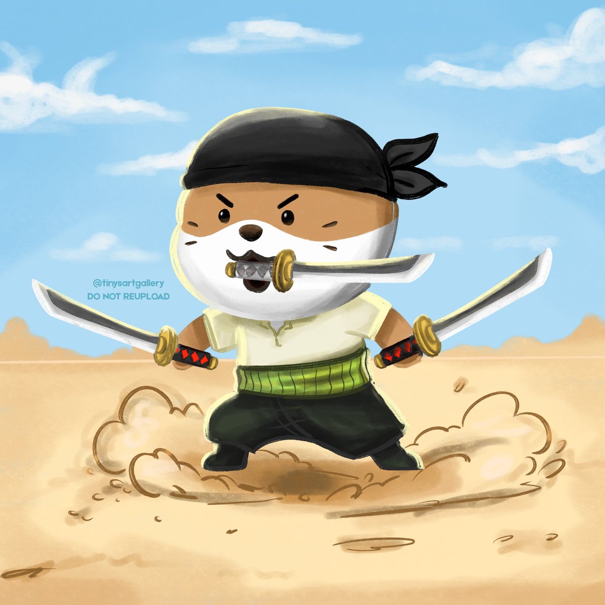 tinysartgallery's tweet photo. Three-Sword Style, but make it fluffy! 

Chandalee is ready to slice through the grand line in his awesome Zoro costume from One Piece. 

Happy Halloween! What's the bounty on this little swordsman?

Drop tags Carats! 
#2025MAMAVOTE #SEVENTEEN https://t.co/3asBXkRBNr