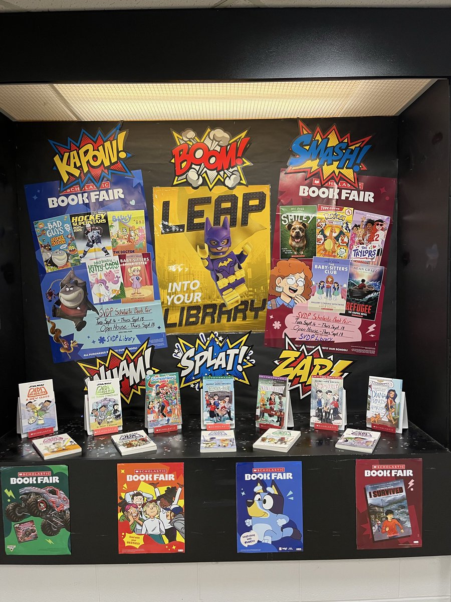MaryLisaRicardo's tweet photo. What better way is there to celebrate OpenHouse #backtoschool2025 and foster a love of reading than with a @scholasticCDA Book Fair! 📚❤️ #SchoolLibraryJoy
@Scholastic @ScholasticEdCda @DPCDSBSchools @DpLiteracy @dp_EarlyYears @DP_LibSupport #schoollibrary #schoollibrarian https://t.co/wrdIW8PyNy