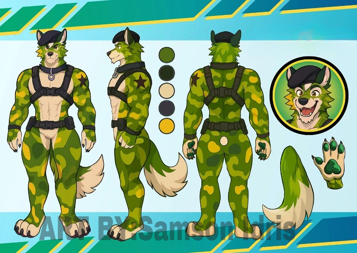 samsonidris22's tweet photo. Massive shoutout to the artist for bringing my soldier pup to life! The details and energy are 🔥🐾
#FurryArt #Fursona #CharacterDesign #AnthroArt #OCShowcase #FurryCommunity #DigitalArt #FurryArtist #CamoFursona #WolfCharacter https://t.co/kq0swUcEII