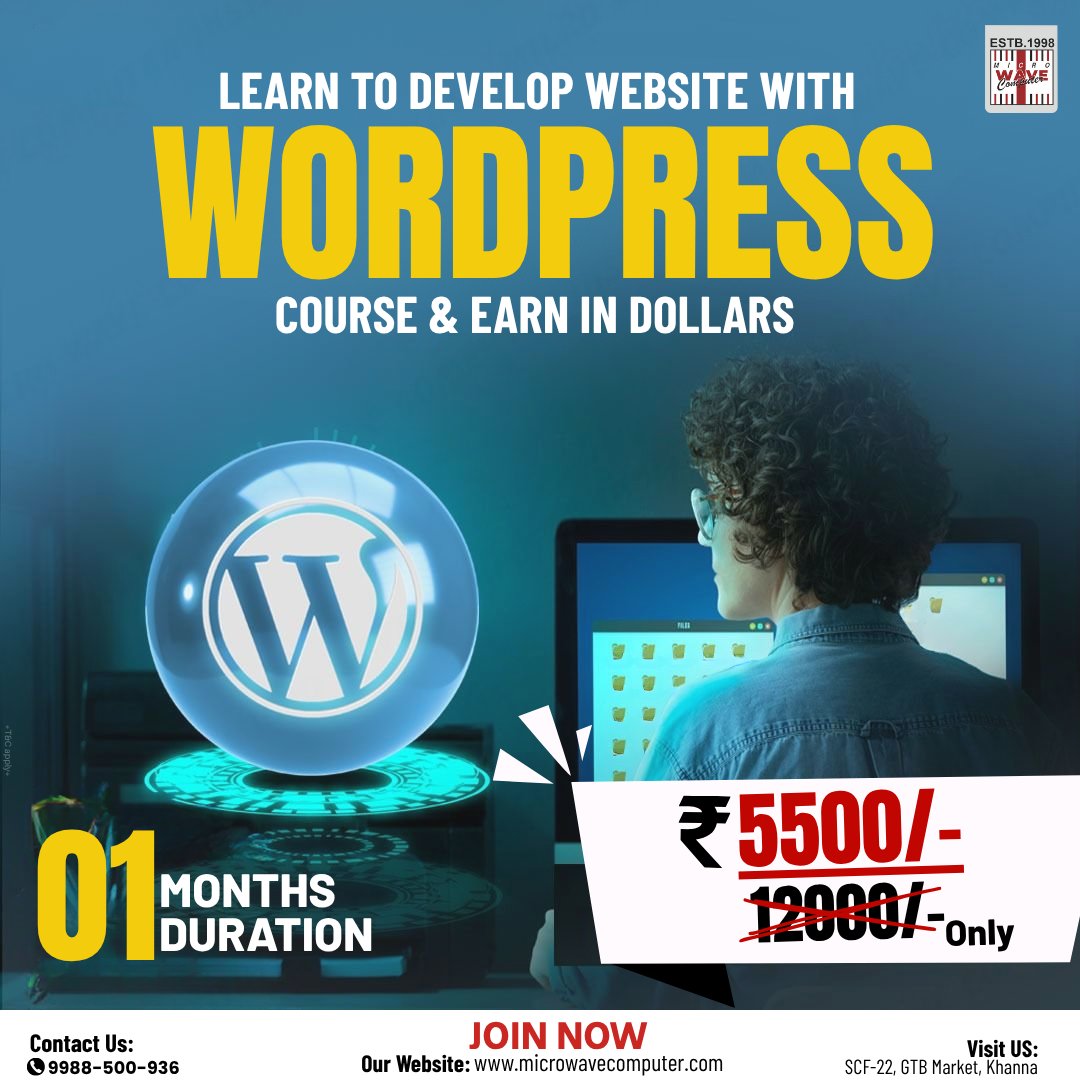 mwc_98's tweet image. 🌍 Your Website, Your Brand — Powered by WordPress
✨ Sleek design | Secure | User-friendly
📆 Ready in 1 Month | 💵 Just ₹5500!
📲Call for more information- 99885- 00936
📌SCF-22, GTB Market, Khanna
#wordpress #wordpressdevelopment #contentcreator #microwavecomputer #khanna
