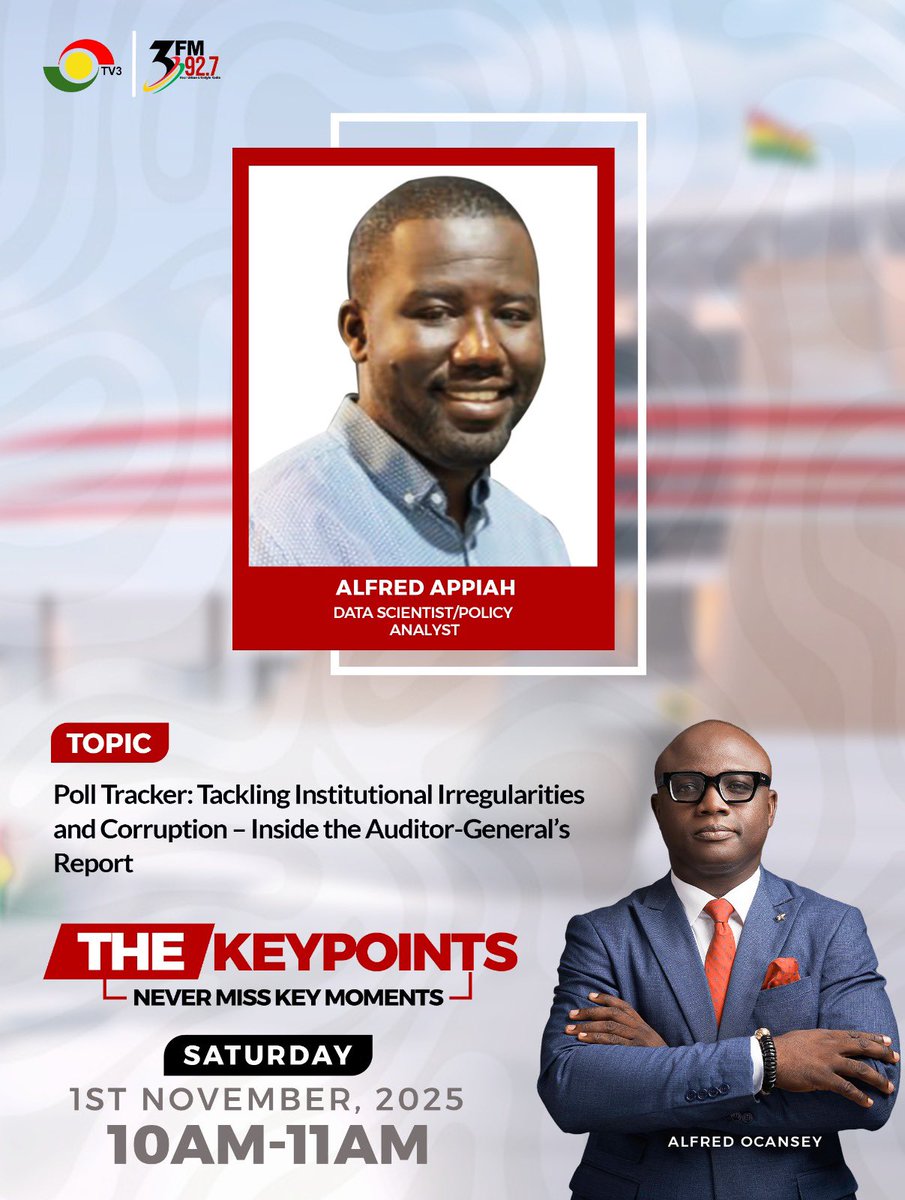Join us on Key Points on <a href="/tv3_ghana/">#TV3GH</a> later this morning as we dig into the Auditor-General’s report on the National Service Authority scandal.