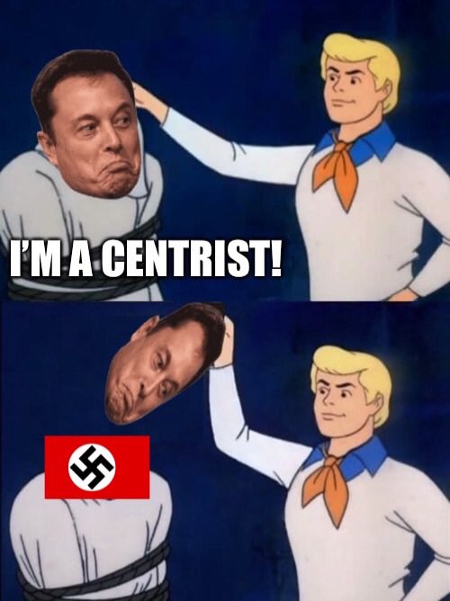Elon Musk calling himself a centrist