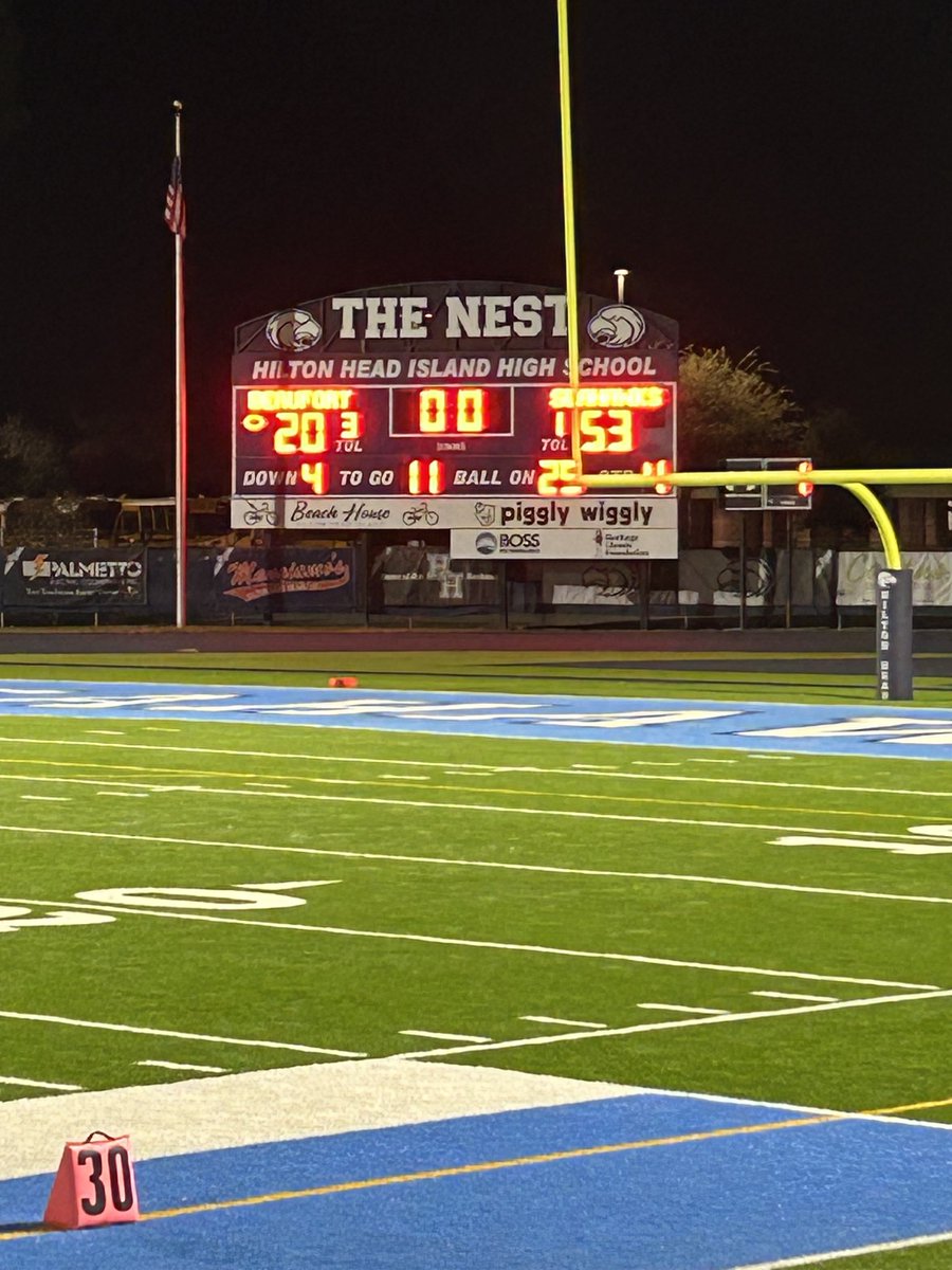 Homecoming victory 53-20 over Beaufort..now time to focus on the playoffs