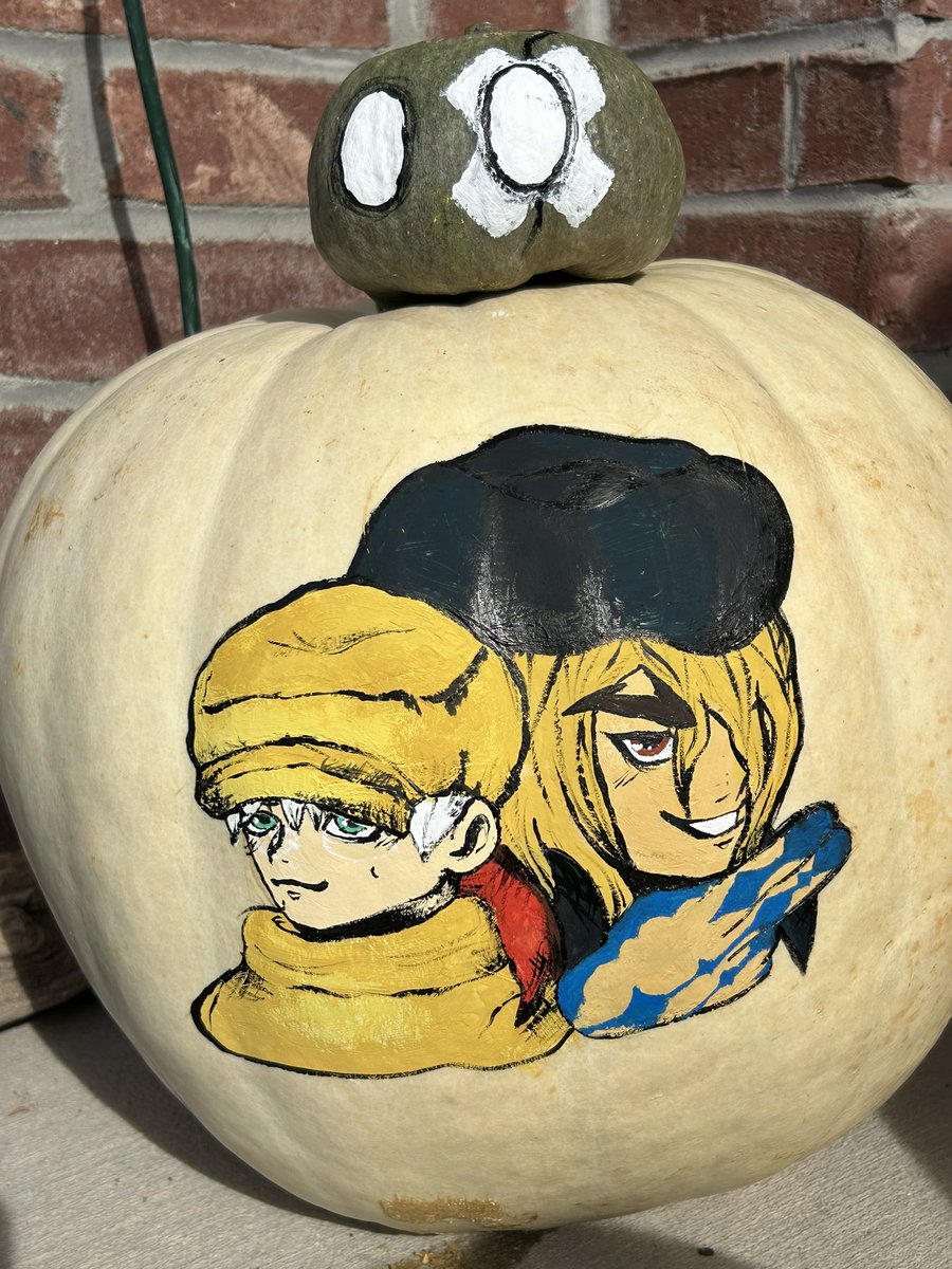 kamiartcloud's tweet photo. Happy Halloween pookies~
#drst #DrStone #Ryukyo #Halloween2025 #paintedpumpkins https://t.co/wWlpYUMspa