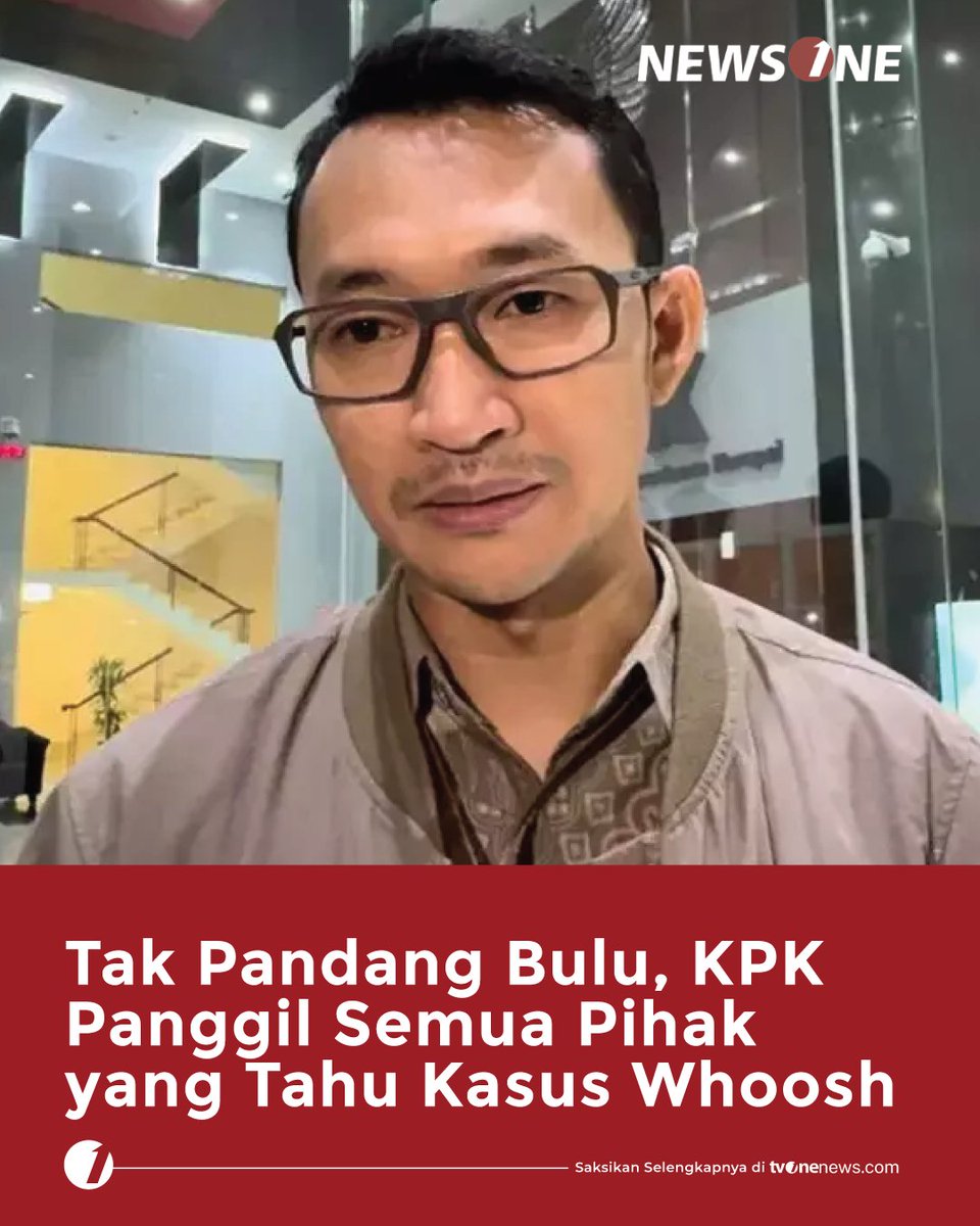 Komisi Pemberantasan Korupsi (KPK) menegaskan tidak akan pandang bulu dalam mengusut dugaan korupsi proyek kereta cepat Indonesia-China (KCIC) Whoosh. Lembaga antirasuah itu memastikan akan memanggil semua pihak yang mengetahui konstruksi kasus dugaan mark up dalam proyek