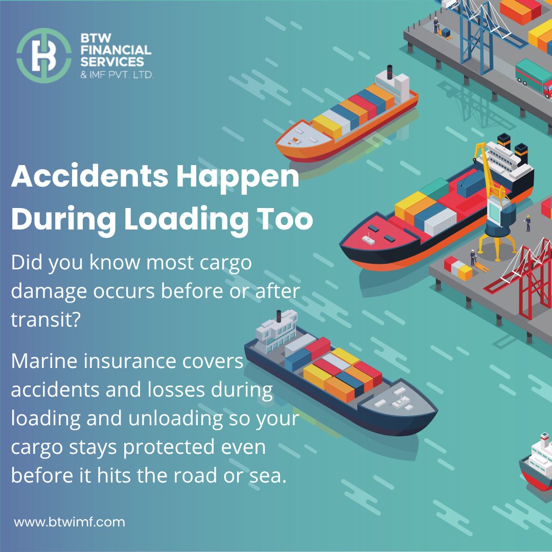 BtwImf's tweet image. Most cargo damage happens before it sails! 
BTW IMF’s Marine Insurance keeps your shipments protected during loading, unloading &amp;amp; transit ensuring your business stays afloat, always. 

#btwimf #marineinsurance #shipping #logistics #cargoinsurance #exportimport #businessprotection