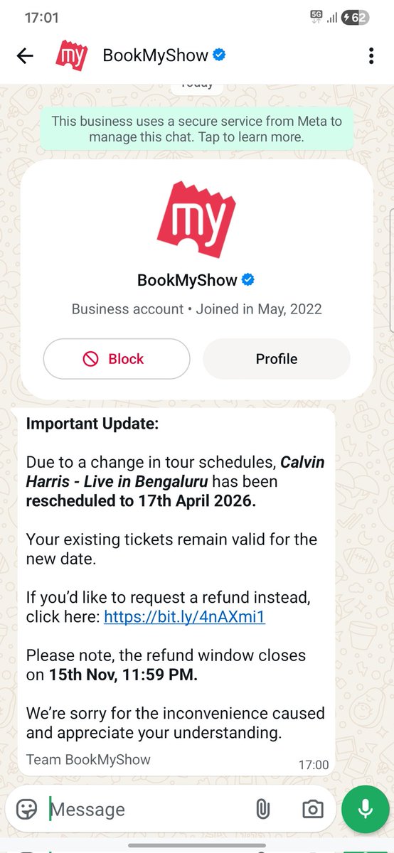 Pranav_F1's tweet photo. Absolutely ridiculous from
Sunburn postponing @CalvinHarris to next year.
Postponing isn’t “rescheduling,” it’s a betrayal of trust.  Don’t sell hype if you can’t deliver. Fans deserve better. 👎 #Sunburn #CalvinHarris #CalvinHarrisIndia #BookMyShow @SunburnFestival @bookmyshow. https://t.co/Q9vrEWRzzi