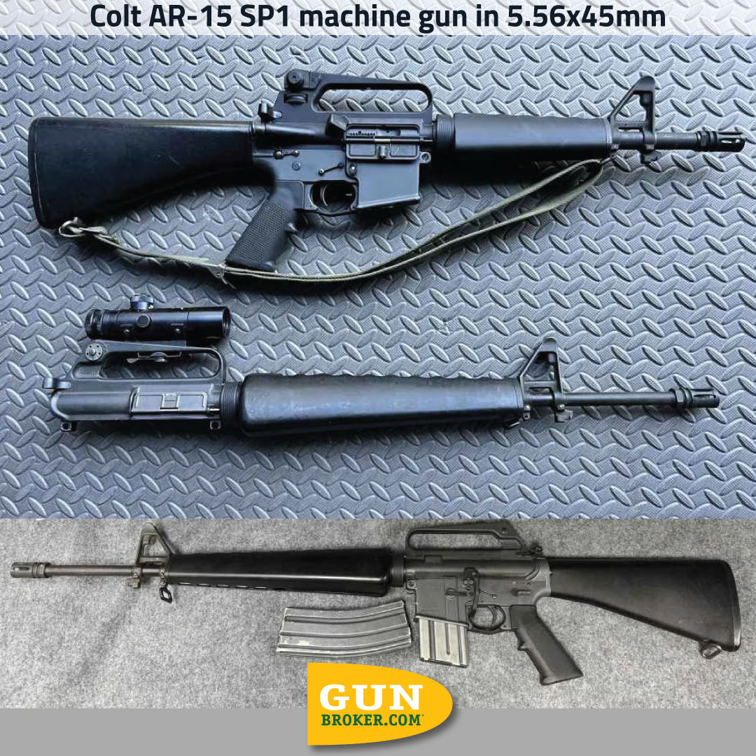 GunBroker's tweet image. #SlingLedSaturday — Colt AR-15 SP1 (5.56×45mm)
🔗 bit.ly/4oQpf6Q
A classic piece of AR history: Colt SP-1 in 5.56×45mm. Perfect for collectors who follow pre-ban/collector-grade AR platforms.  

#ColtSP1 #AR15 #CollectibleFirearms #GunBroker