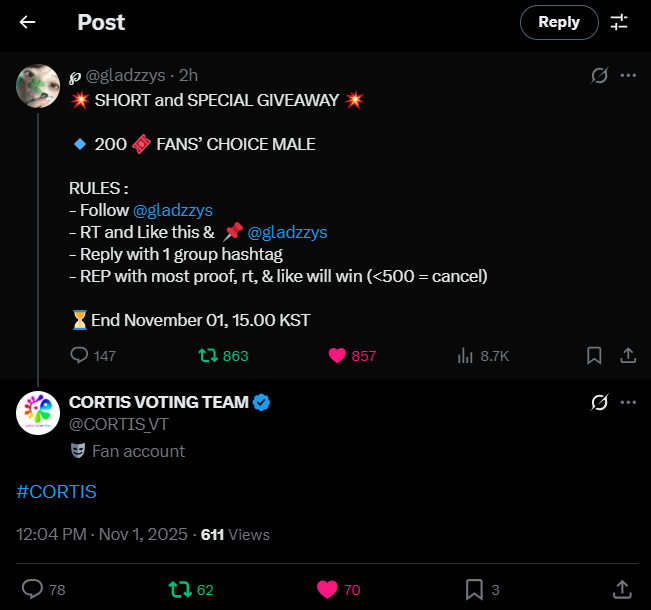 votingcortis's tweet photo. @CORTIS_VT @gladzzys @amznjam for #CORTIS https://t.co/u8CWFZTZwF